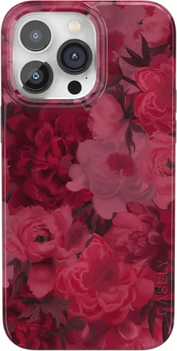 Vista 64 de Casely Funda para iPhone 14 Pro Max Todas las sonrisas Adhesivo de cara sonriente Compatible con MagSafe Diseño ultra delgado clásico
