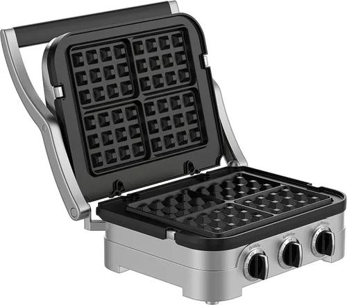 Vista 4 de Placas de gofres solo para Cuisinart Griddler GR-4N, GR-5B, GR-6 y GRID-8N Series, revestimiento antiadherente para hornear placas de gofres por