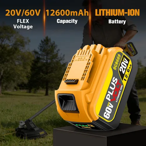 Vista 7 de DCB612 DCB609 12.6Ah FLEX compatible con batería Dewalt 60V/20V 4-Pack