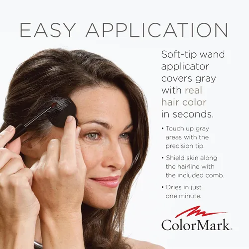 Vista 5 de ColorMark Pro Dark Auburn - Varita de retoque de raíz gris líquida, color real para el cabello