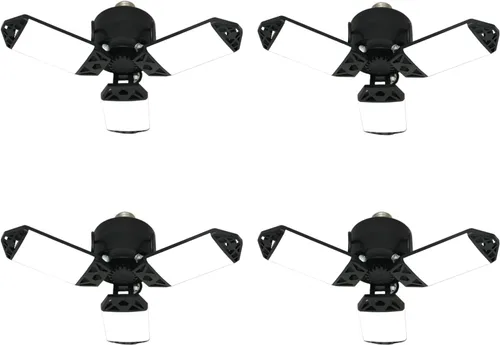 Vista 10 de Luz LED para garaje, 80 W, 8000 lúmenes, luces de techo con 3 paneles ajustables, lámpara LED de 6500 K, luz blanca de día, luces LED para garaje