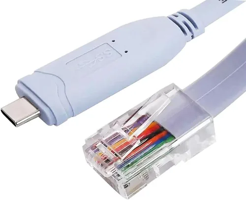 Vista 4 de Cable de consola USB tipo C a RJ45 para equipo de red USB-C 3.1 FTDI RS232 RJ45, cable de consola de enrutador compatible