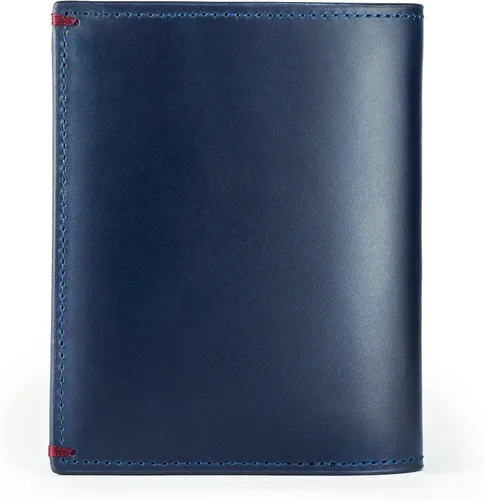 Vista 3 de Gnome & Bow - Cartera pequeña plegable con ranura para monedas Gulliver (cuero encerado RFID) (azul), Azul, Classic