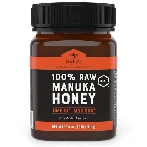 Vista 9 de Nate's Manuka Honey Minis - 10 unidades de una sola porción, miel de manuka pura - MGO 83+ Certificado UMF 5+ - 10 paquetes de una sola porción