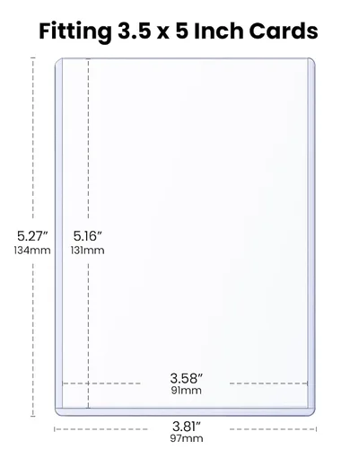 Vista 2 de 3.5 x 5 Toploaders Paquete de 25 fundas rígidas de PVC rígidas