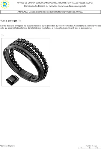 Vista 6 de murtoo - Pulsera de piel con cuentas o abalorios para hombre, cuentas naturales, acero y piel