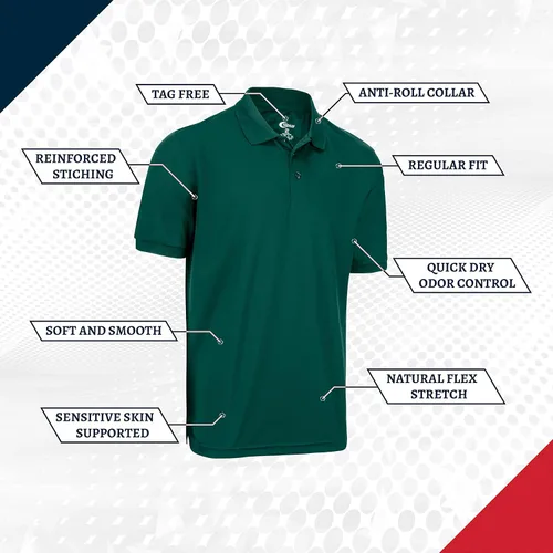Vista 5 de Premium Wear Boys High Moisture Wicking Polo T Shirts
