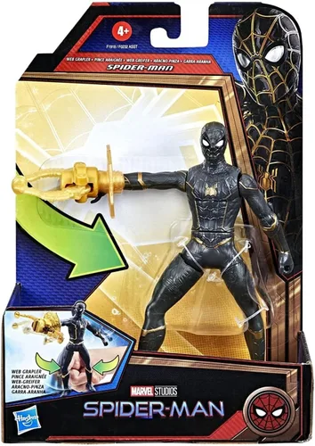 Vista 4 de Spider-Man Marvel - Figura de acción inspirada en la película de 6 pulgadas con función de ataque, para niños a partir de 4 años
