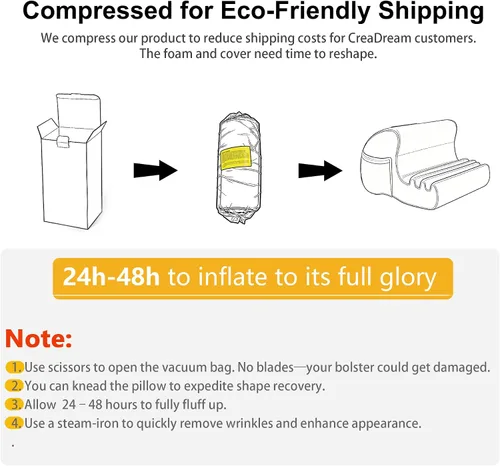 Vista 6 de CreaDream Soporte de almohada para tablet, soporte para tablet para cama, regazo con 3 ángulos de visión, bolsillo, soporte para lápiz capacitivo