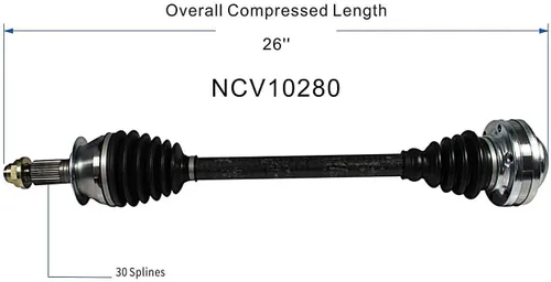 Vista 6 de GSP NCV10280 CV Conjunto del eje del eje para Select 2013-17 Cadillac ATS - Trasero Izquierdo (Lado del Conductor)
