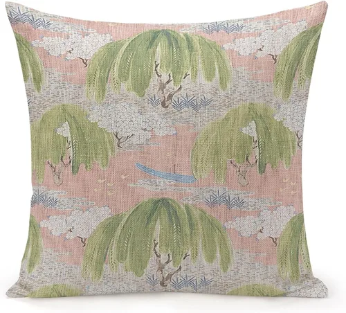 Vista 18 de POMOTER Brunschwig Fils Les Touches Azul y Blanco Funda Decorativa para Almohada Fundas para Almohada Modernas Fundas de Almohada 40 x 40 cm