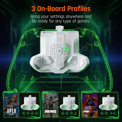 Vista 5 de BIGBIG WON ARMOR-X para Xbox, accesorios inalámbricos de botón trasero para Xbox Series XS Controller que funciona en PC con Windows 10 y 11Xbox
