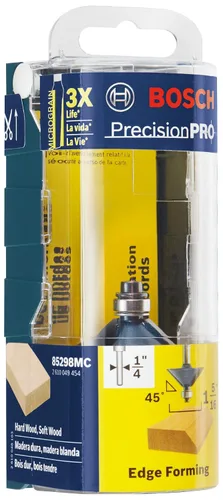 Vista 6 de BOSCH 85298MC Broca de enrutador de chaflán con punta de carburo de 1-5/16 pulgadas x 45°