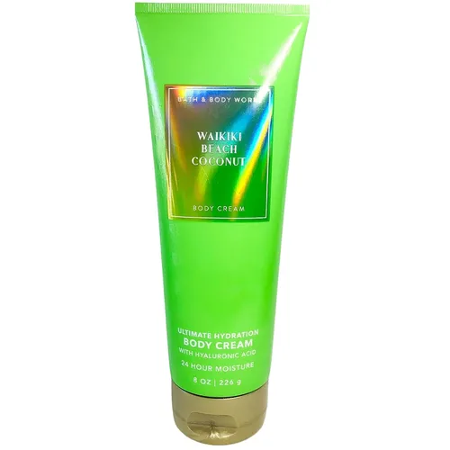 Vista 2 de Bath and Body Works - Juego de 2 cremas corporales de 8 onzas (Waikiki Beach Coconut)