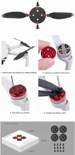 Vista 8 de BTG Tapa de la cubierta del motor para DJI Mini 2 SE/Mini 2/Mini 4K/Mini SE/Mini Drone Accesorios Protector del motor