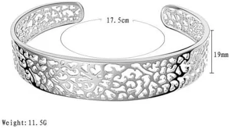 Vista 3 de KATGI - Pulsera de estilo chapado en oro blanco