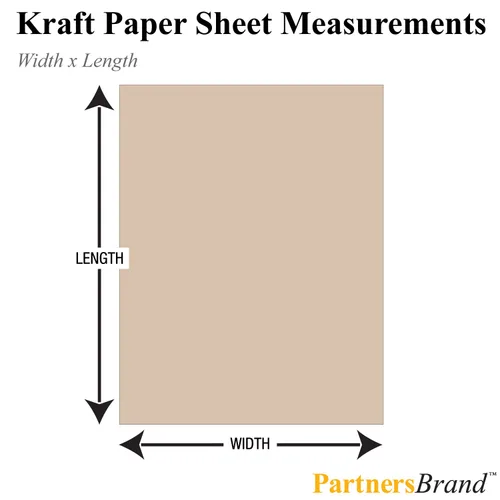 Vista 2 de Partners Brand PKPS182430 Hoja de papel kraft, 30#, 18" x 24", Kraft (paquete de 1667)