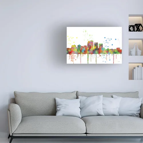 Vista 3 de Trademark Fine Art - Lienzo decorativo con texto en inglés "Louisville