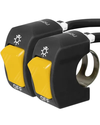 Vista 20 de Belinous Interruptor de manillar de 7/8 pulgadas para motocicleta, ATV, etc., interruptor de palanca de motocicleta impermeable para luces