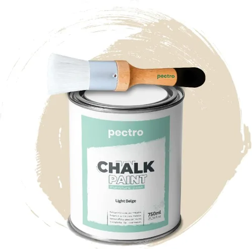 Vista 12 de Pintura de tiza para muebles 25 fl.Oz. (750ml) + Pincel especial de pintura de tiza - Pintura para muebles sin lijar ni imprimar - Pintura de tiza