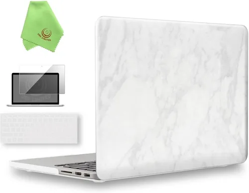 Vista 21 de UESWILL Funda rígida mate 3 en 1 compatible con MacBook Pro (Retina, 13 pulgadas, finales de 2012/2013/2014/principios de 2015), modelo A1425 / Negro