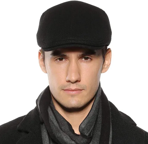 Vista 2 de Sumolux Gorra de invierno para hombre Newsboy