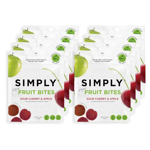 Vista 10 de Gominolas SIMPLY Really Real Hechas con fruta real Paquete variado 1.8 oz (paquete de 8) Sin azúcar de caña + Sin gluten + Kosher
