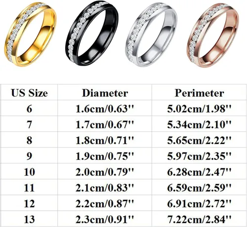 Vista 3 de Anillos de boda de acero de titanio de 0.39 pulgadas (0.236in), anillos de boda para mujer, anillos esmerilados, anillos geométricos, tamaño 6 a 13