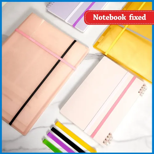 Vista 6 de Fabbay 36 bandas elásticas de silicona de 5.5 pulgadas para cuadernos, arte, trampas para cangrejos, ejercicio, cocina (color arcoíris)