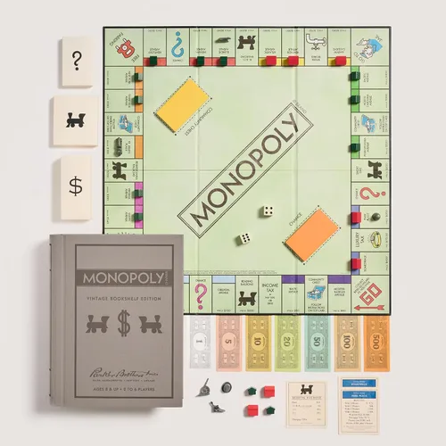 Vista 2 de Juego de mesa monopolio edición vintage de Libro de lino (versión E.U.)