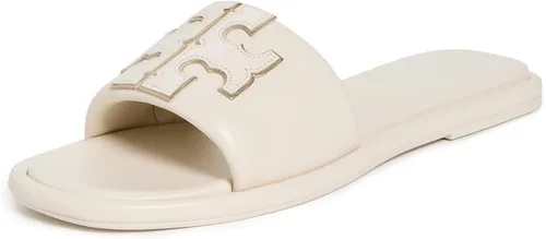 Vista 9 de Tory Burch Sandalias deportivas Double T para mujer Bourbon Miele/Oro