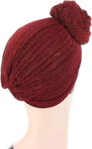 Vista 5 de PRIVNOONE Turbante Big Flower brillante brillante Headwrap Cap