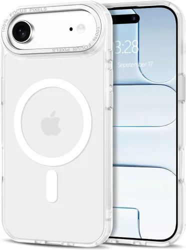 Vista 165 de Anuck - Funda magnética para iPhone 11 compatible con MagSafe, carcasa trasera mate translúcida dura, borde de TPU, delgada, resistente a impactos