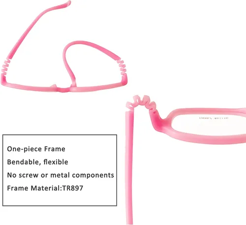 Vista 8 de AQWANO Children Optical Glasses Frame tr90 Flexible Bendable One-piece Safe Eyeglasses Girls Boy