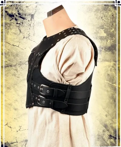 Vista 2 de Breastplate - Armadura de cuero para disfraz LARP y cosplay