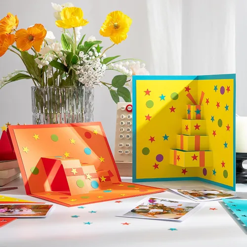 Vista 5 de 24 hojas de papel de cartulina de 6 colores de 8.5 x 11 pulgadas, papel de doble cara de 92 libras/8.82 oz/m², papel grueso de construcción