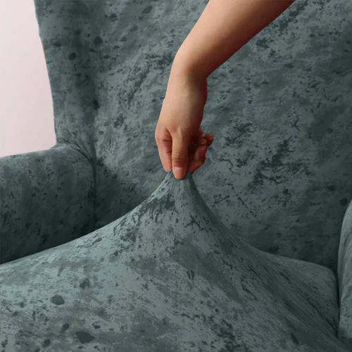 Vista 4 de Fundas de sofá Fundas de sofá Funda de silla de ala, Funda de sillón con respaldo de ala, tela de poliéster y elastano para sillas de brazo