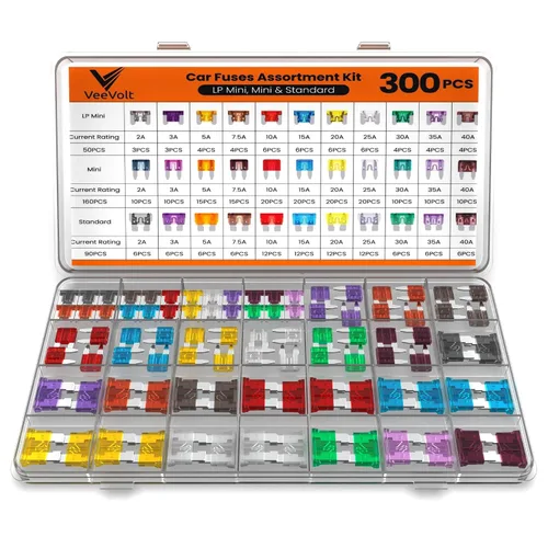 Vista 10 de Kit surtido de fusibles para automóvil de 120 piezas, fusibles