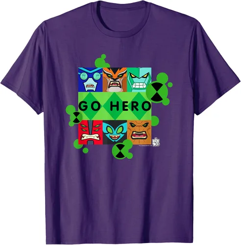 Vista 59 de Ben 10 Go Hero - Camiseta, Azul / Patchwork, S