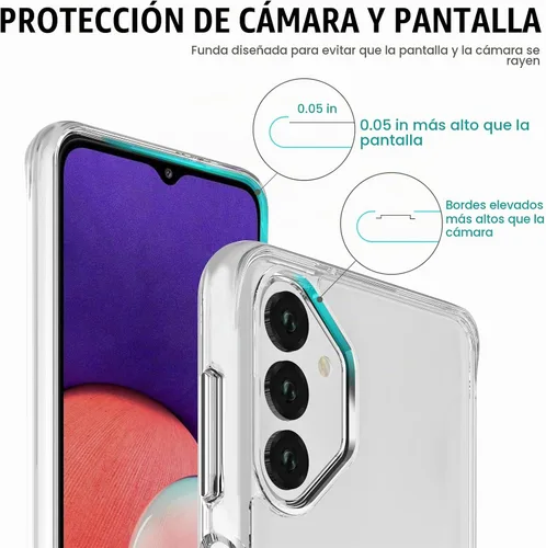 Vista 5 de Funda transparente para teléfono celular, Samsung Galaxy A13 5G/4G [protección militar contra caídas, ajuste delgado, sin amarillamiento]