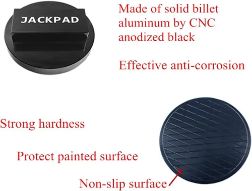 Vista 3 de Adaptador de almohadilla de repuesto negro anodizado para B-M-W 135 335 535 E82 E88 E46 E90 E91 E92 E93 E38 E39 E60 E61 E63 E64 E65 E66 E70 E71 E89