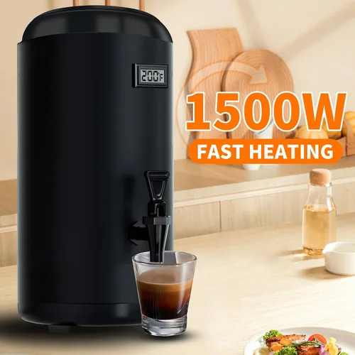 Vista 3 de Dispensador de bebidas aislado con dispensador de bebidas de calefacción, dispensador de bebidas de calefacción eléctrica, urna de agua caliente