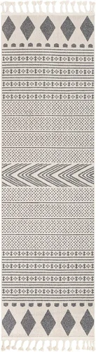 Vista 3 de Well Woven - Tapete con diseño de enrejado marroquí, color azul claro