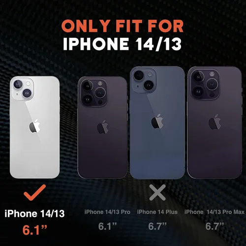 Vista 6 de NTG Funda compatible con iPhone 14 y iPhone 13, [estructura de protección de 2 capas] [anticaídas de grado militar], funda rígida y delgada