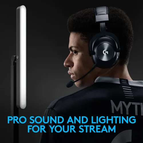 Vista 4 de Logitech G PRO X + Logitech para creadores Litra Beam, auriculares para juegos y luz para sonido profesional e iluminación al transmitir