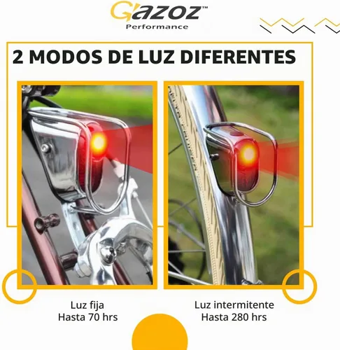 Vista 6 de Accesorios para bicicleta - Luces traseras LED traseras - Chrome Old School Vintage Classic Tour W/Baterías (LM-002)