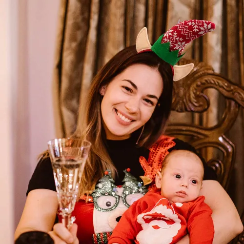 Vista 4 de Madison Tyler Diadema con Orejas de Elfo de Navidad para Mujeres Accesorios Lindos y Suaves para Fiesta de Navidad Regalos de Vacaciones