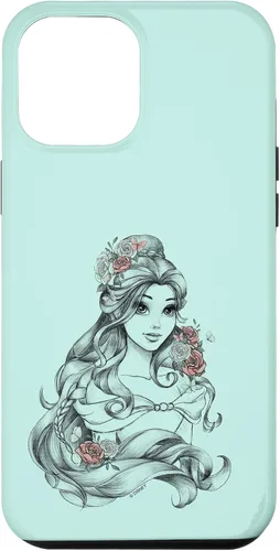 Vista 25 de iPhone 16 Disney Beauty & The Beast Floral Belle Sketch Case