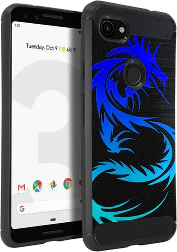Vista 9 de CasesOnDeck - Funda compatible con Google Pixel 3A (2019) - Funda de TPU con patrón pictórico, flexible, delgada y elegante (astronauta)