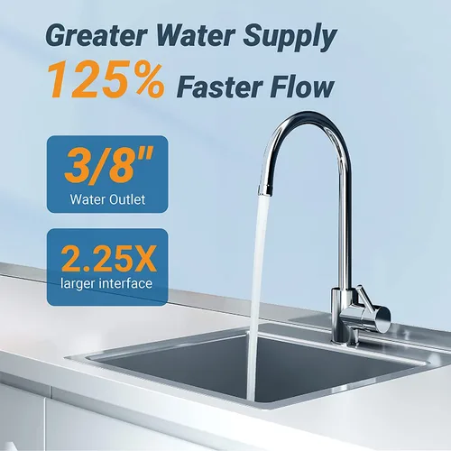Vista 6 de Outlet Maxblue U8-ST - Filtro de agua para debajo del fregadero, 2 años de alta capacidad, reduce el plomo, cloro, metales pesados, mal sabor